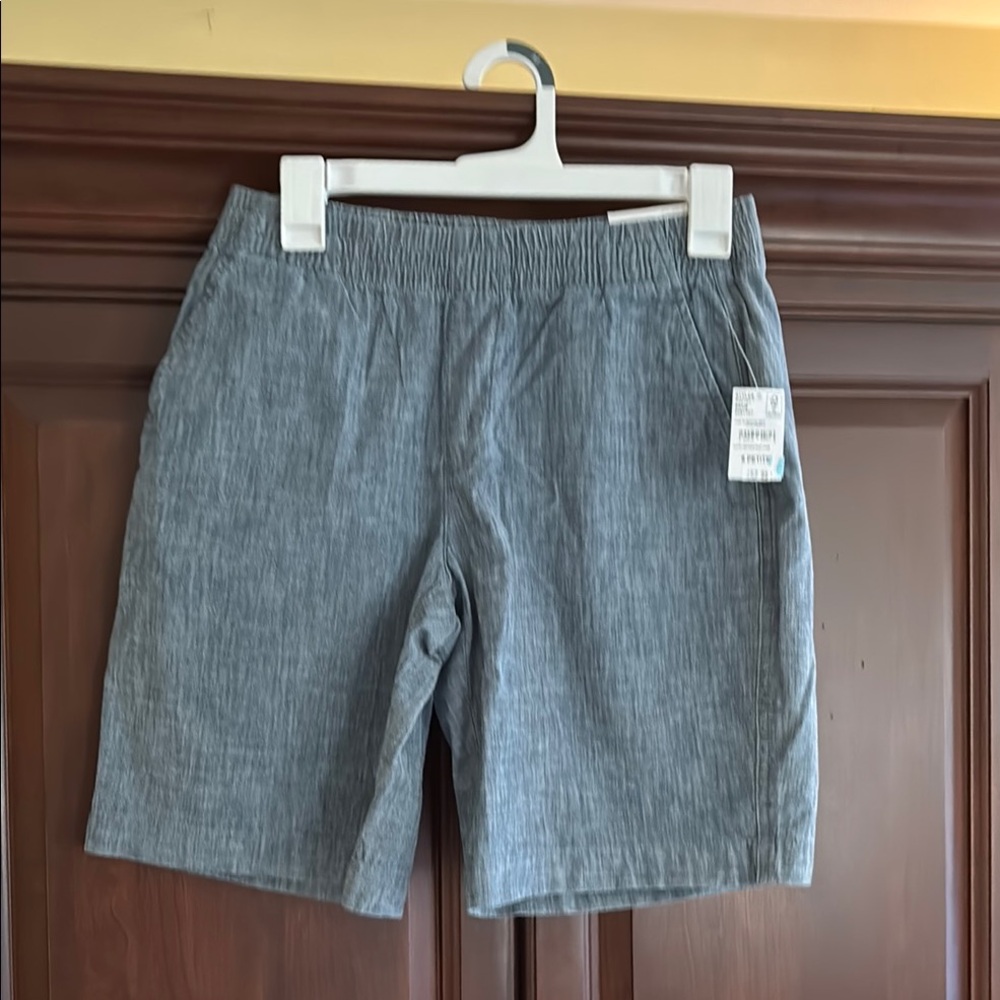 Lands' End chambray Flat Front Shorts pull on shorts Size 6P